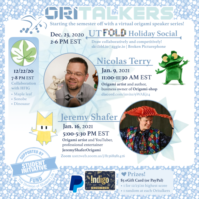 UTFOLD end-of-year collaborations and social! + Winter 2021 Speaker Series