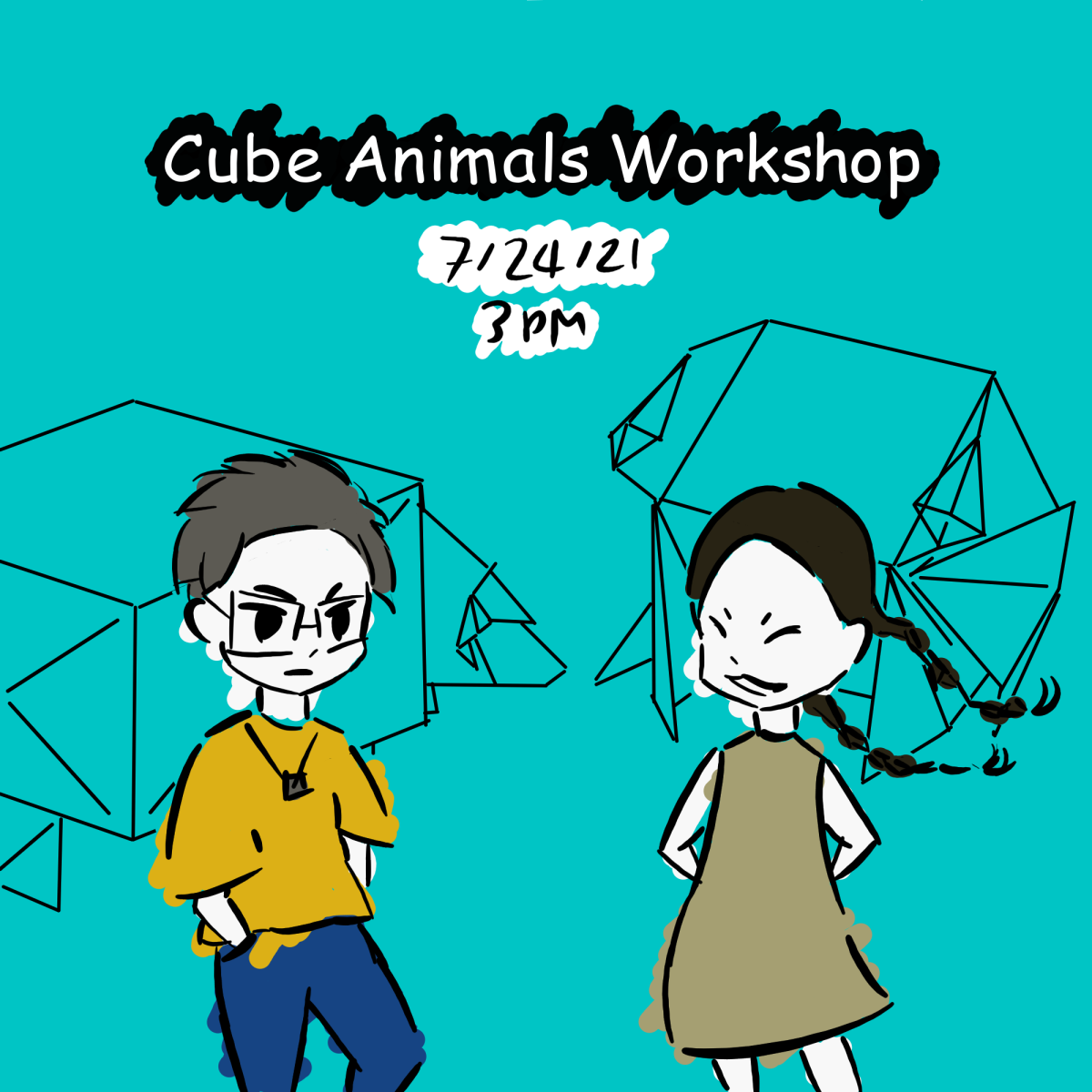 Cube Animals ᏊᵕꈊᵕᏊ Folding Workshop!!!!!!!