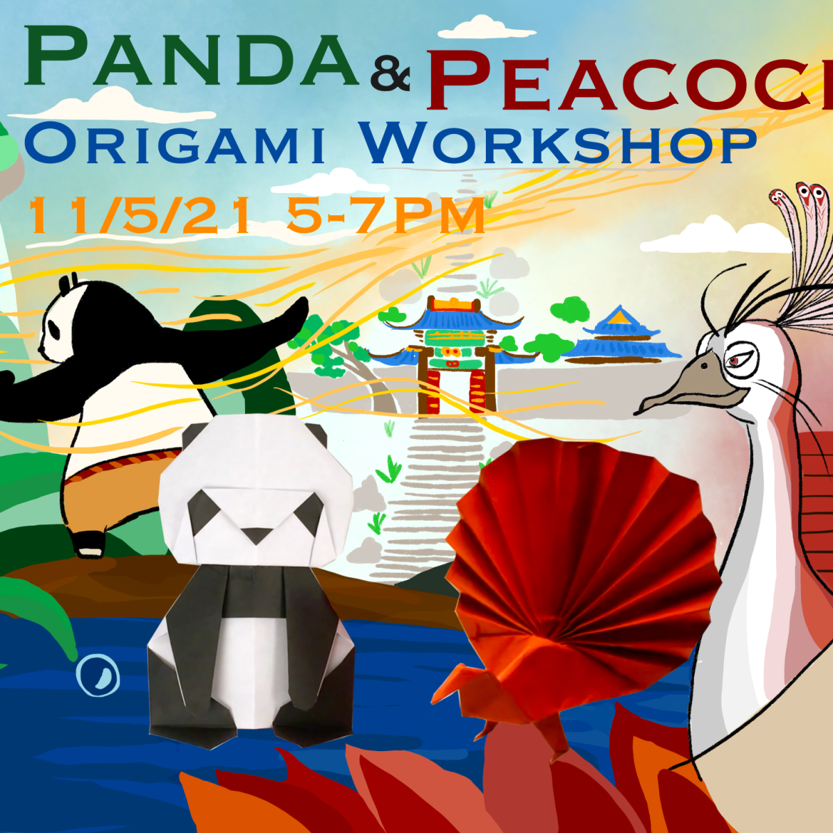 Panda VS Peacock Workshop! ʕ◕ᴥ◕ ʔ